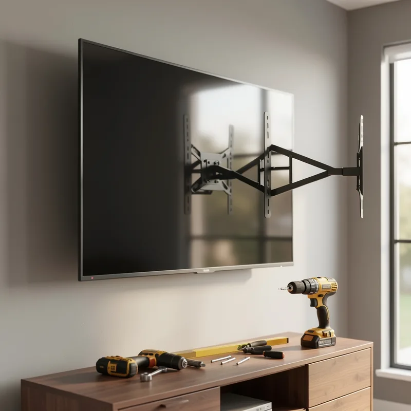 Installer un support mural TV 55 pouces : la pose pas à pas