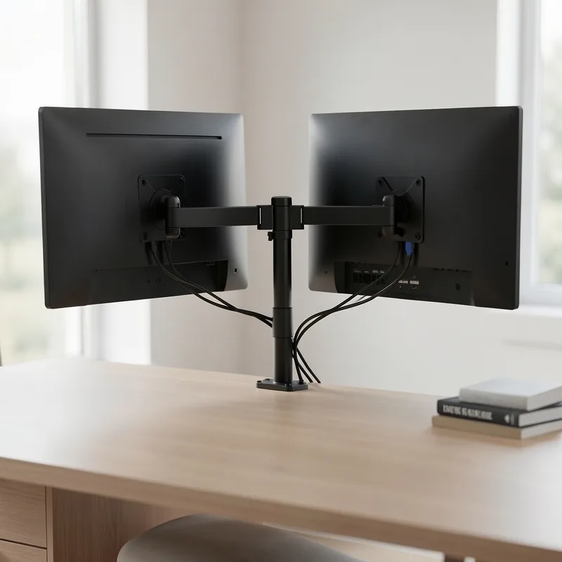 Bras support double écran : choisir et installer pour 2 moniteurs