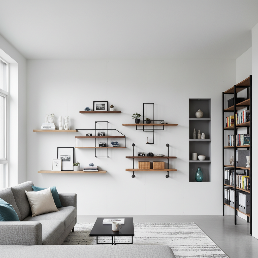 5 idées d'étagères murales pour sublimer votre salon